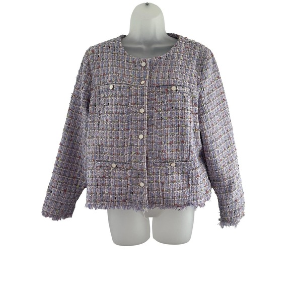 Rag & Bone Jacket Blazer Womens Size Large 100% Cashmere Tweed NWT Parisian Chic - Picture 1 of 16